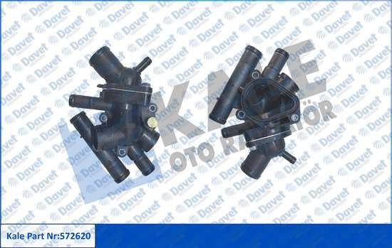 KALE 572620 Termostat 89°C Plastik Govdeli Komple Renault Symbol Clio Espace Kangoo Laguna Megane I Scenic Trafic Opel Arena